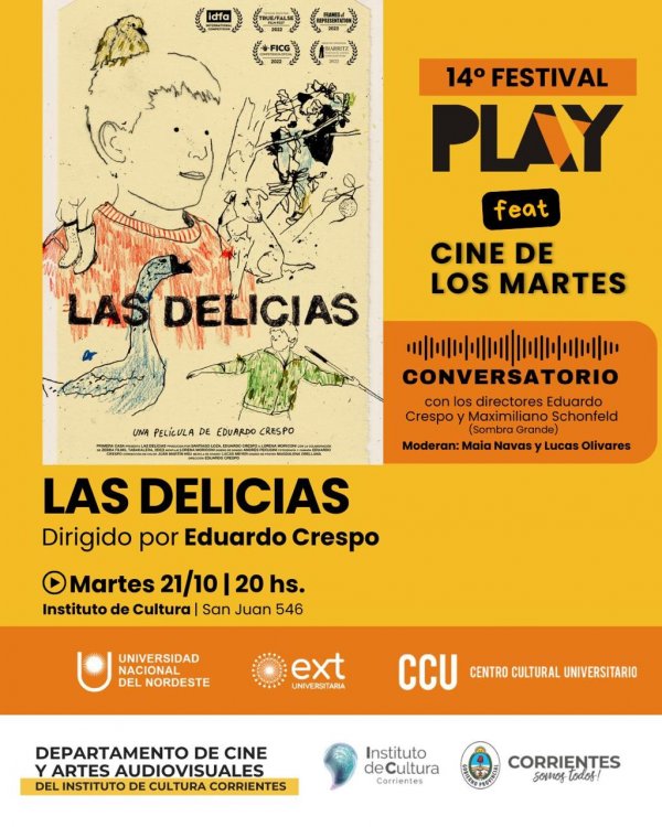 PONÉ PLAY: LAS DELICIAS (Eduardo Crespo) - Ciclo de cine en colaboración con 