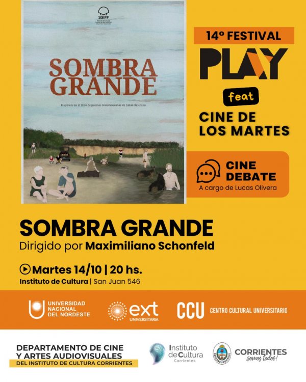 PONÉ PLAY:  SOMBRA GRANDE (Maximiliano Schonfeld) - Ciclo de cine en colaboración con 