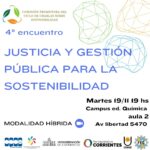 Cuarta Charla del Ciclo de Sostenibilidad “Justicia y Gestión Pública para la Sostenibilidad”