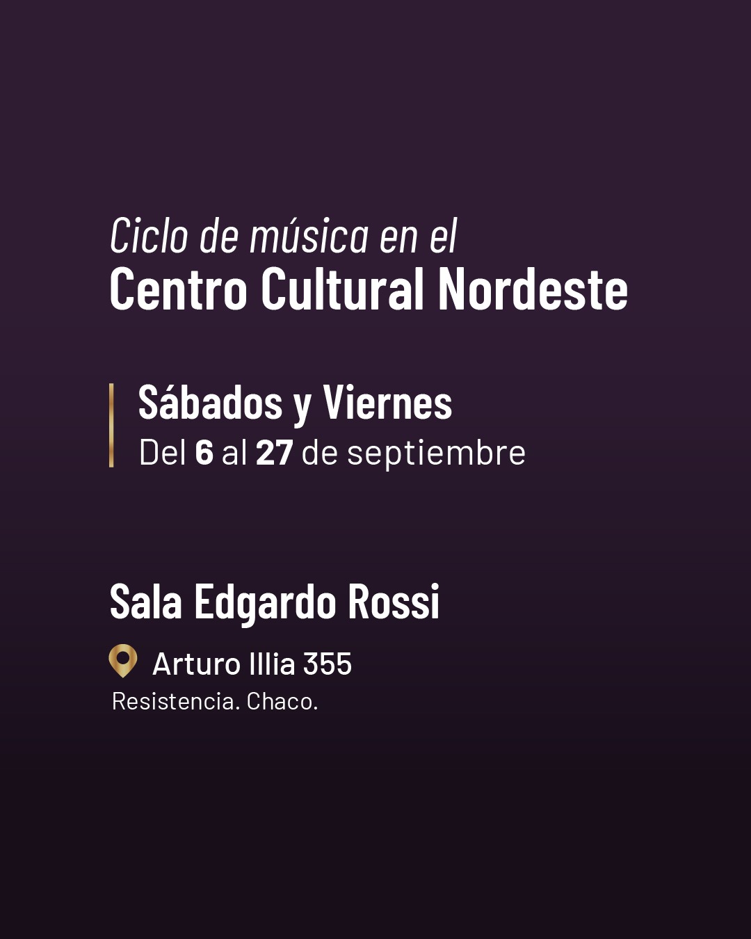 Ciclo de Música: “Septiembre de Cámara”