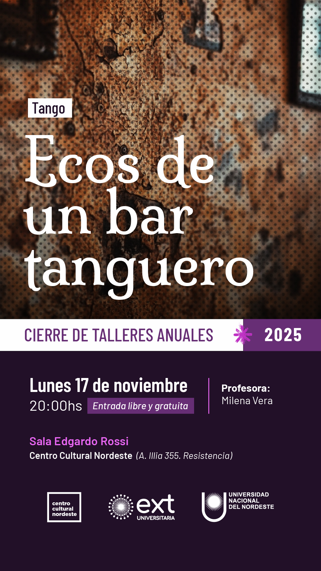 Cierre Taller de Tango: “Ecos de un bar tanguero”