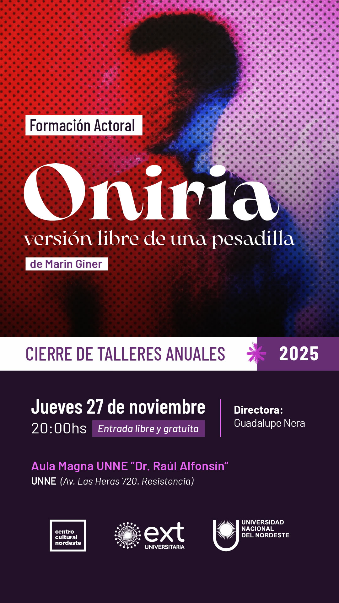 Cierre Taller de Formación Actoral: “Oniria: versión libre de una pesadilla”
