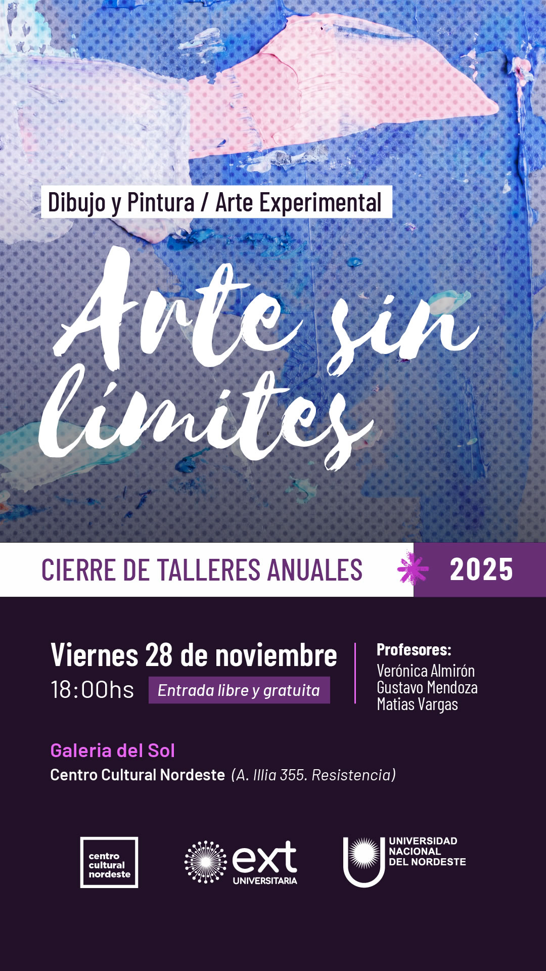 Cierre del Taller de Dibujo y Pintura y Arte Experimental: “Arte sin limites”