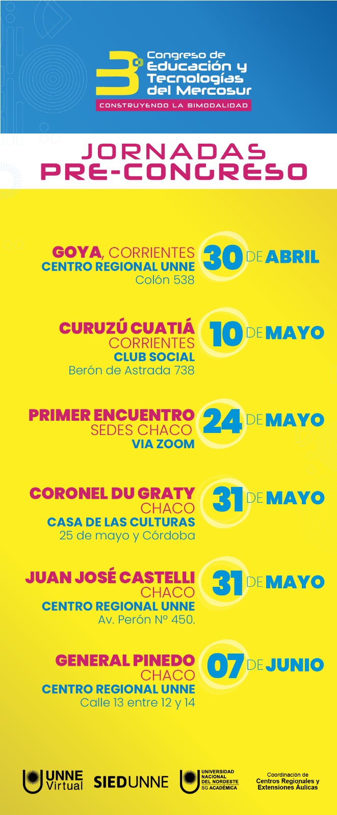 Jornadas Pre-Congreso de Educación y Tecnologías del Mercosur