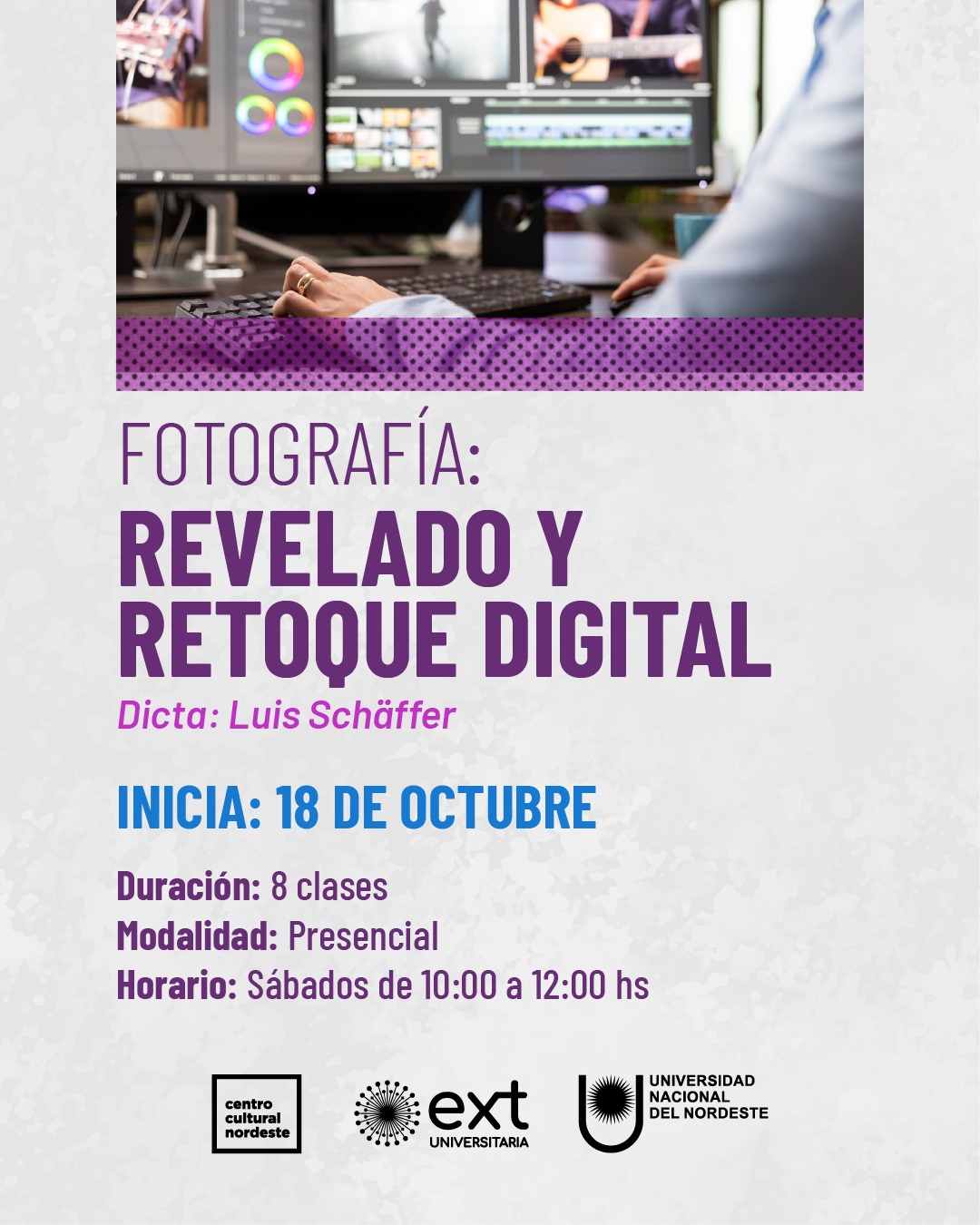 Cursos bimensuales del CCN 2025: Fotografía: Revelado y Retoque Digital. Procesos técnicos y creativos para optimizar imágenes fotográficas