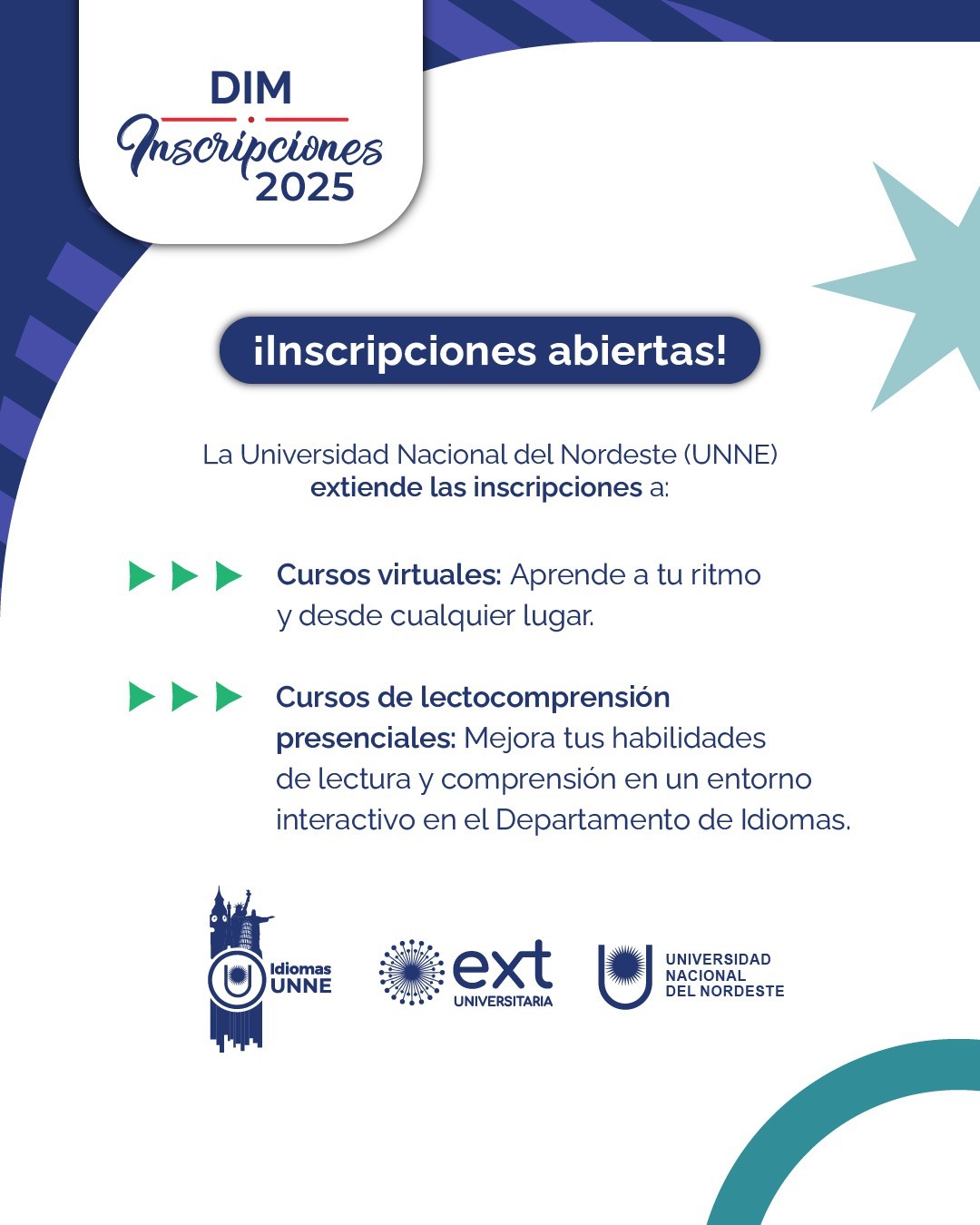 Inscripciones Abiertas del Departamento de Idiomas Modernos