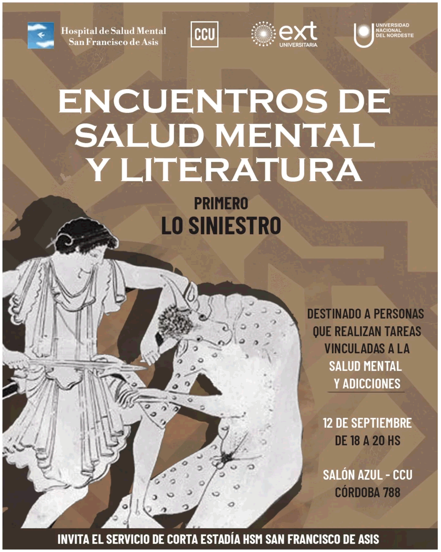Encuentros de salud mental y literatura - Primer encuentro "𝑳𝒐 𝒔𝒊𝒏𝒊𝒆𝒔𝒕𝒓𝒐"