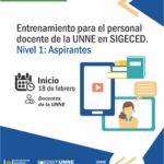 Curso mooc: “Entrenanmiento para el personal docente de la UNNE en SIGECED. Nivel 1: Aspirantes”