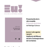 Ciclo EU! presenta a Rodrigo Galarza con El huracán de lo leve
