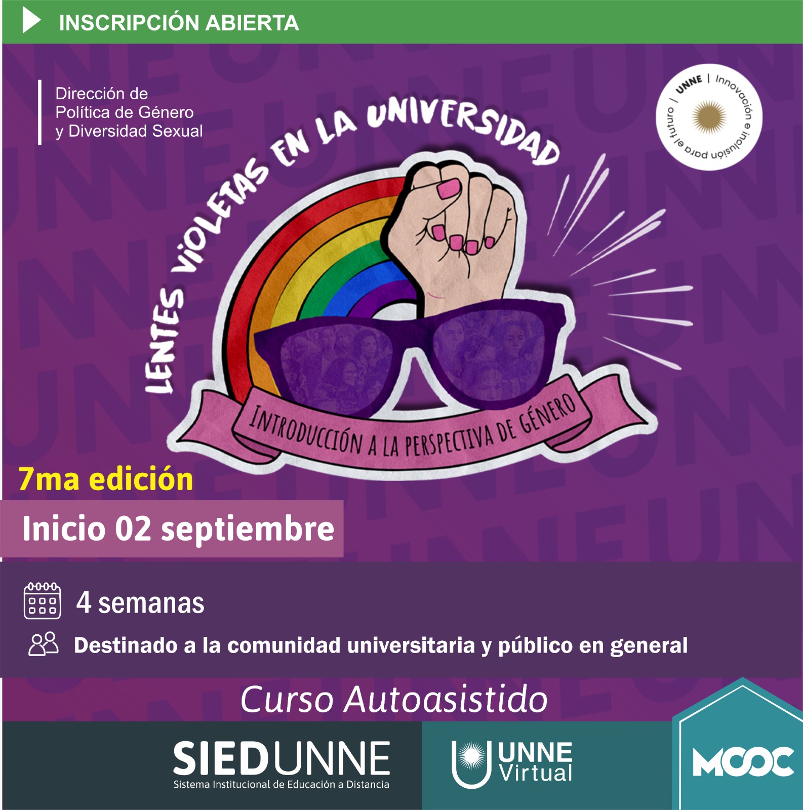 7ma edición de "Lentes Violetas" en la Universidad