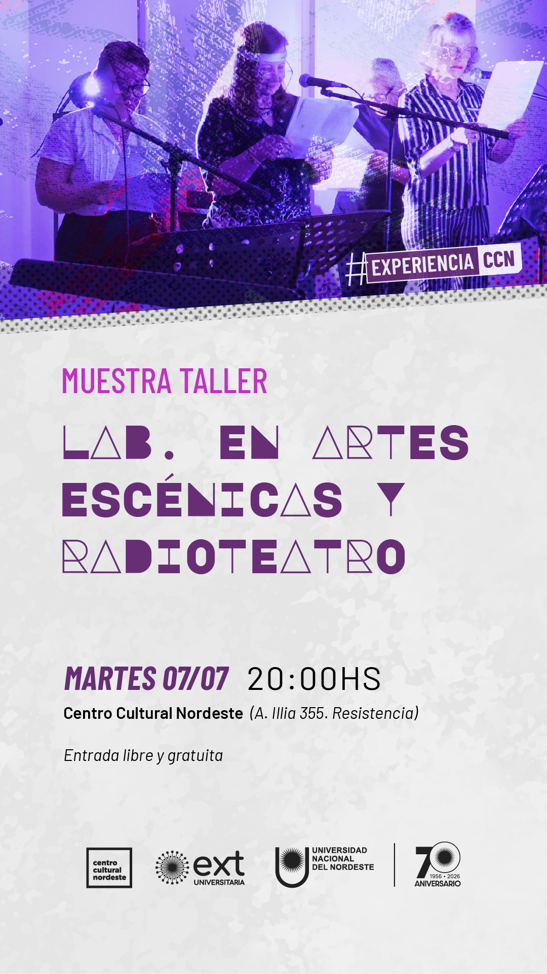 Muestra Talleres: Laboratorio en Artes Escénicas y Radioteatro