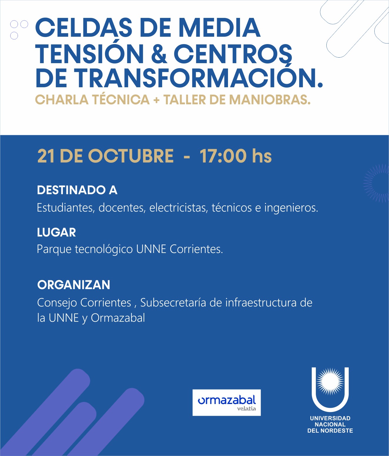 Celdas de Media Tension & Centros de Transformación. Charla Técnica + Taller de maniobras