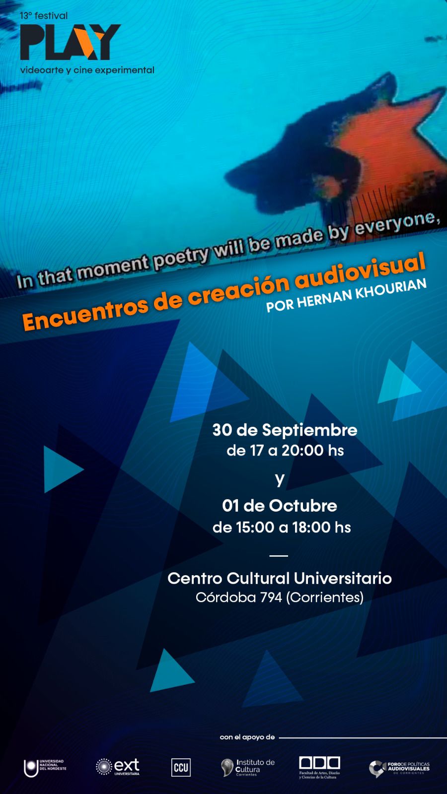 Encuentros de creación audiovisual a cargo de Hernán Khourian