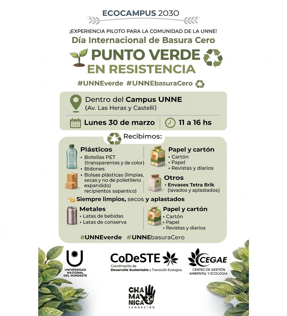 ECOCAMPUS 2030: Punto Verde en su Campus de Resistencia