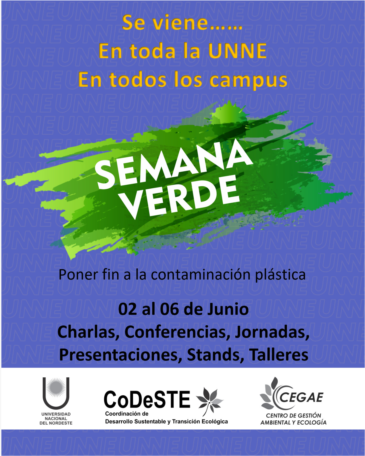 Semana Verde UNNE "Poner fin a la contaminación plástica"