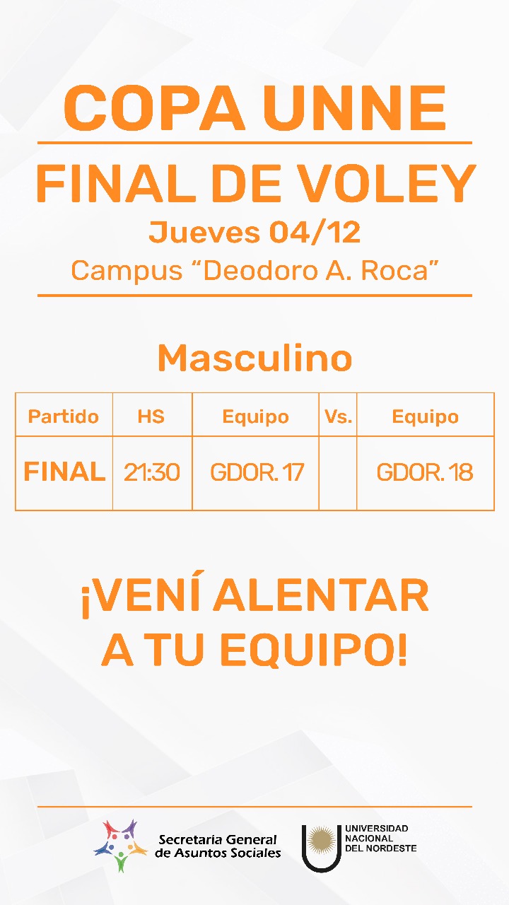 Copa UNNE - VOLEY Masculino Final