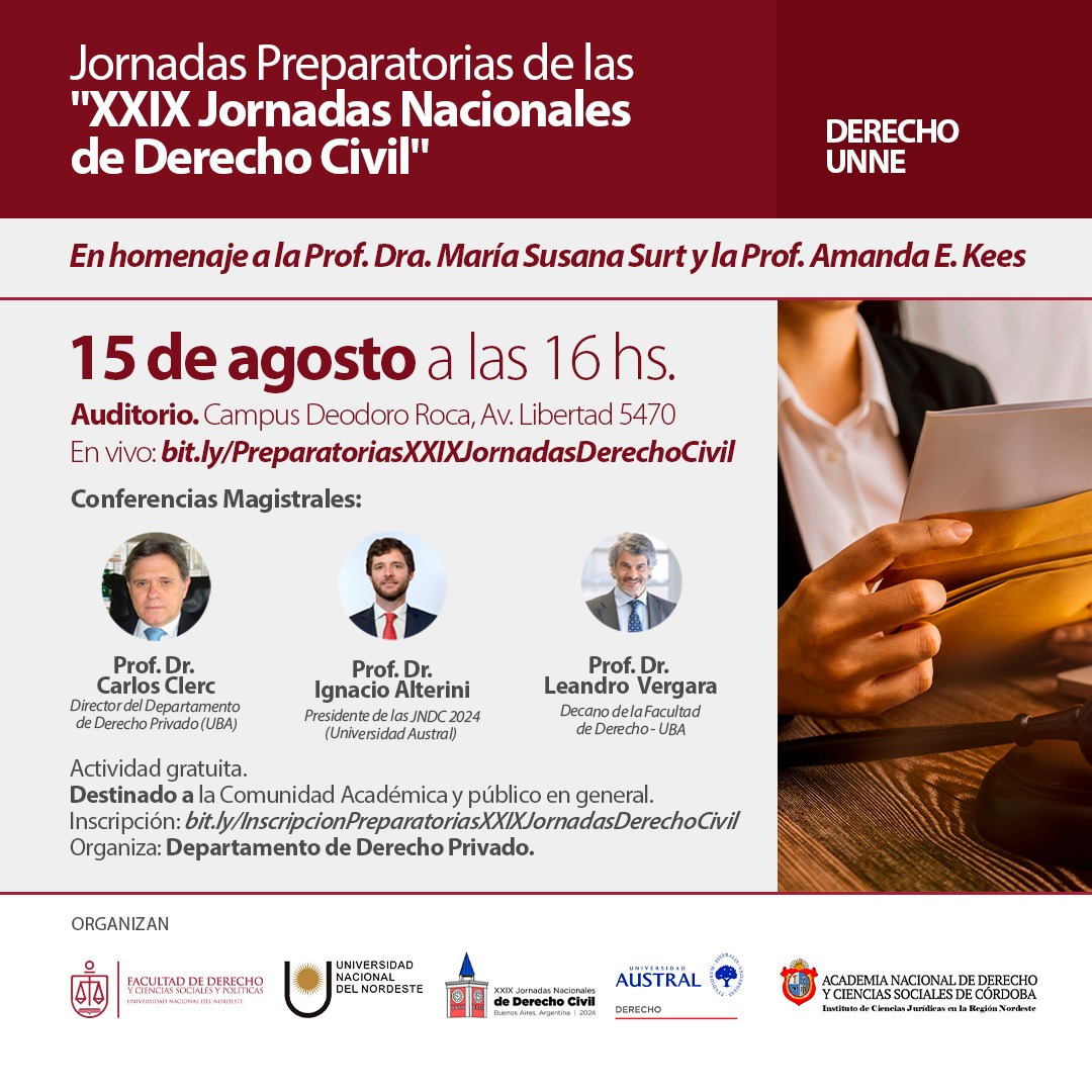 Jornadas Preparatorias de las "XXIX Jornadas Nacionales de Derecho Civil"