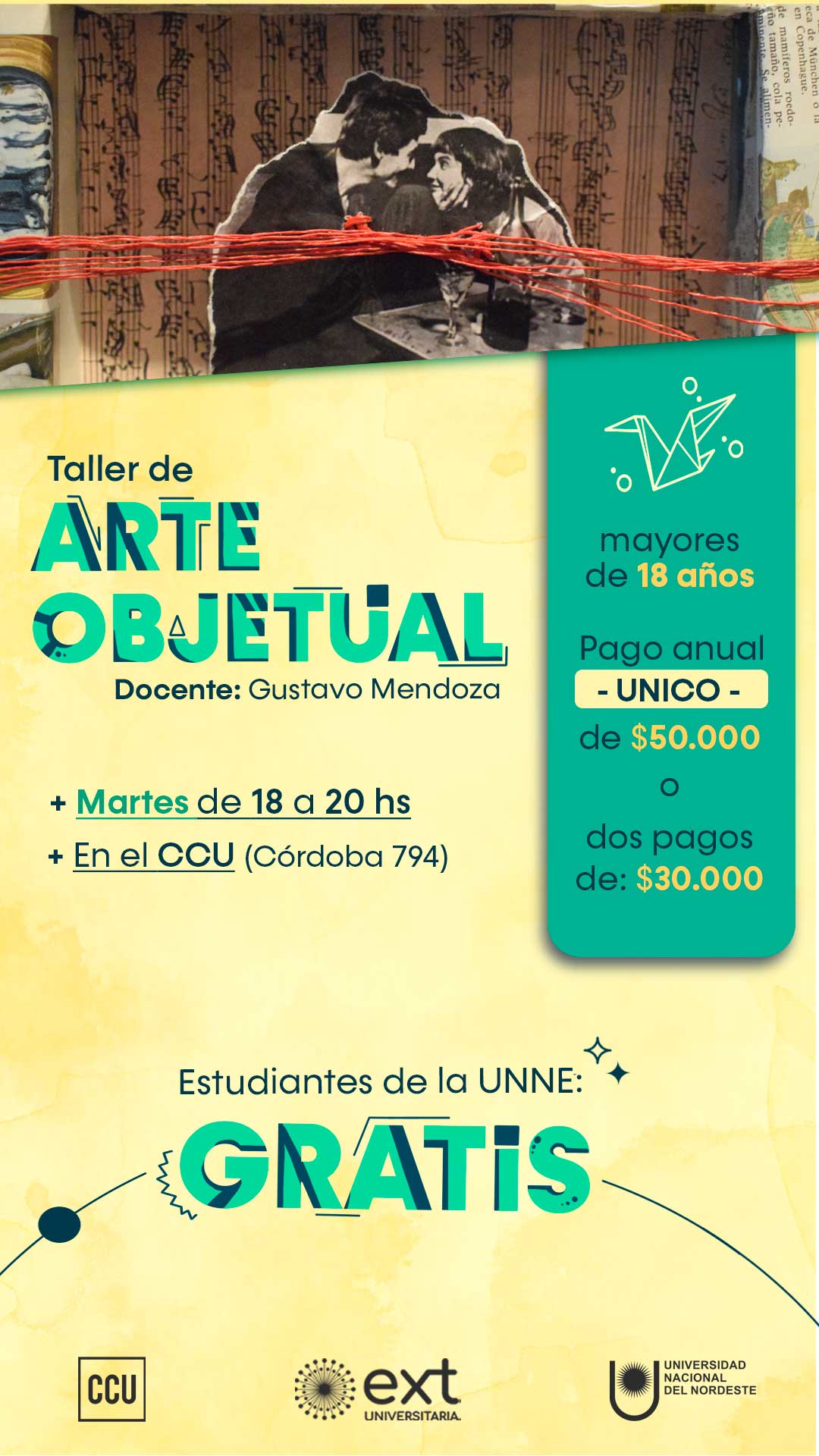 Taller arte objetual a cargo de Gustavo Mendoza