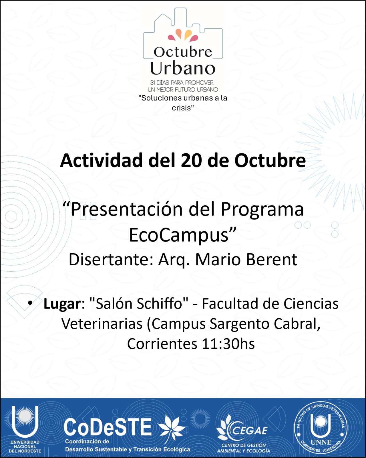 🌍✨ Octubre Urbano 2025 - 🔹 “ECOCAMPUS 2030”