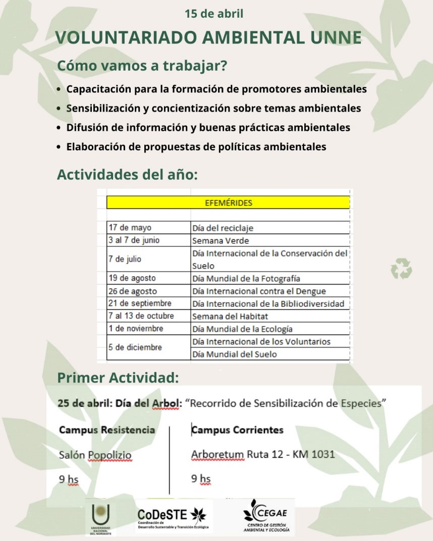 Voluntariado Ambiental. Día del Árbol